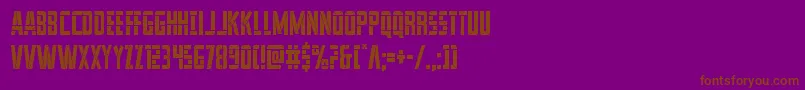 franknplankcond Font – Brown Fonts on Purple Background