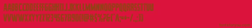 franknplankcond Font – Brown Fonts on Red Background