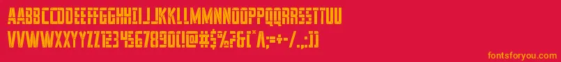 franknplankcond Font – Orange Fonts on Red Background