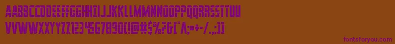 franknplankcond Font – Purple Fonts on Brown Background