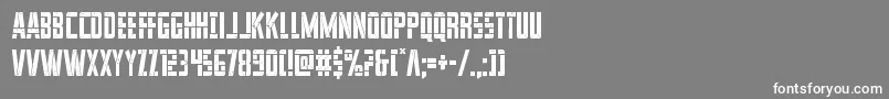 フォントfranknplankcond – 灰色の背景に白い文字