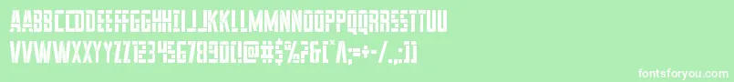 フォントfranknplankcond – 緑の背景に白い文字