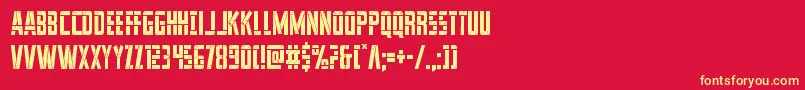 franknplankcond Font – Yellow Fonts on Red Background