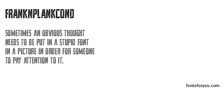 Schriftart Franknplankcond