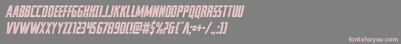 フォントfranknplankcondital – 灰色の背景にピンクのフォント