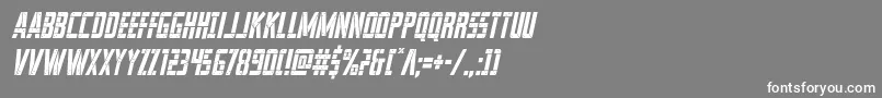 フォントfranknplankcondital – 灰色の背景に白い文字