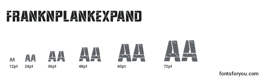 Franknplankexpand font sizes