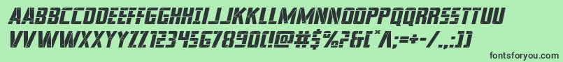 franknplankexpandital Font – Black Fonts on Green Background