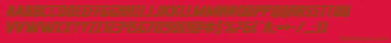 franknplankexpandital-fontti – ruskeat fontit punaisella taustalla