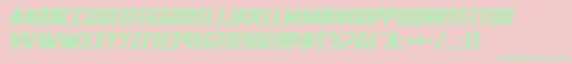 franknplankexpandital Font – Green Fonts on Pink Background