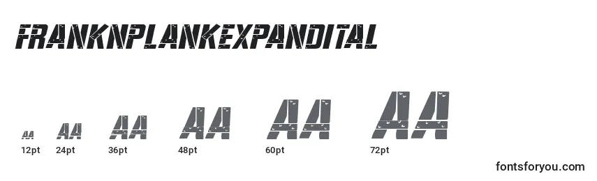 Franknplankexpandital Font Sizes