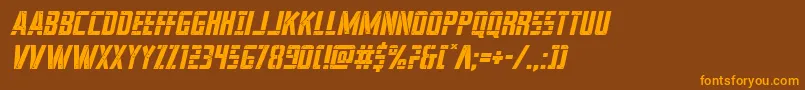franknplankital Font – Orange Fonts on Brown Background