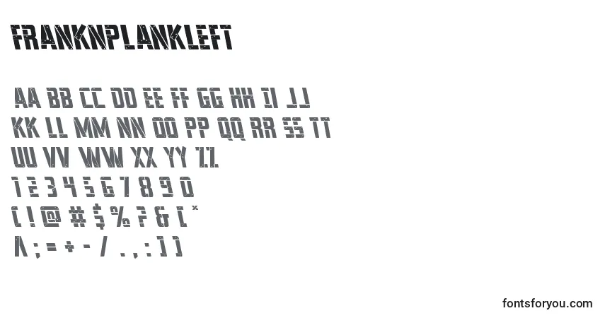 Шрифт Franknplankleft – алфавит, цифры, специальные символы
