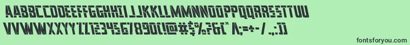 franknplankleft Font – Black Fonts on Green Background