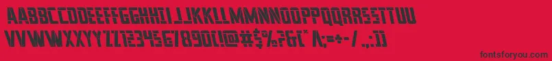 franknplankleft Font – Black Fonts on Red Background