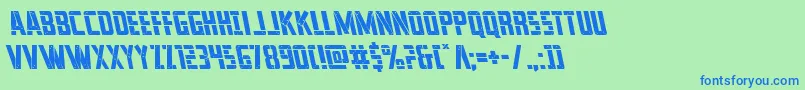 franknplankleft Font – Blue Fonts on Green Background