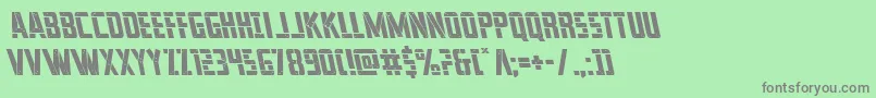 franknplankleft Font – Gray Fonts on Green Background