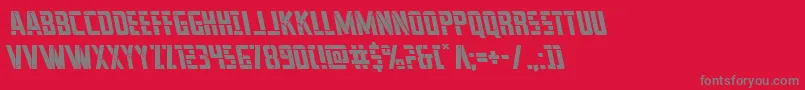 franknplankleft Font – Gray Fonts on Red Background