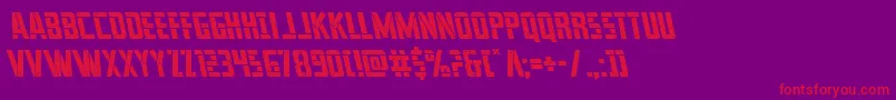 franknplankleft Font – Red Fonts on Purple Background