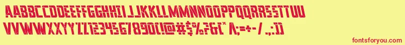 franknplankleft Font – Red Fonts on Yellow Background