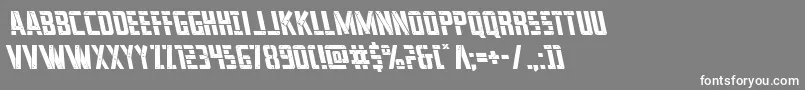 フォントfranknplankleft – 灰色の背景に白い文字