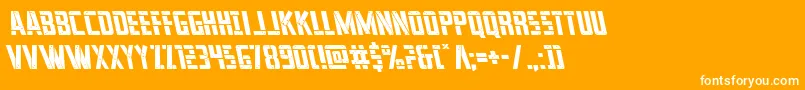franknplankleft Font – White Fonts on Orange Background