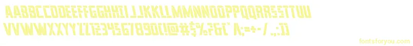 franknplankleft Font – Yellow Fonts on White Background
