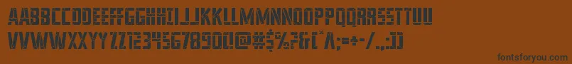 franknplanklight-fontti – mustat fontit ruskealla taustalla