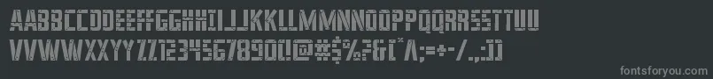 franknplanklight-fontti – harmaat kirjasimet mustalla taustalla