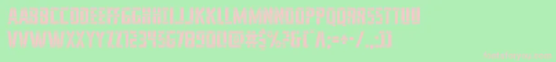 franknplanklight Font – Pink Fonts on Green Background