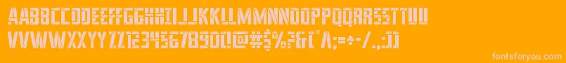 franknplanklight Font – Pink Fonts on Orange Background