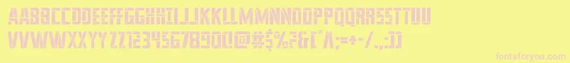 franknplanklight Font – Pink Fonts on Yellow Background