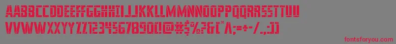 franknplanklight-Schriftart – Rote Schriften auf grauem Hintergrund