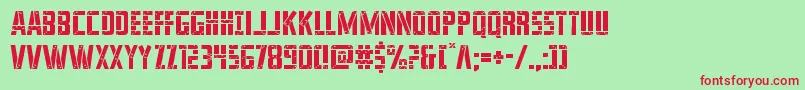 franknplanklight Font – Red Fonts on Green Background