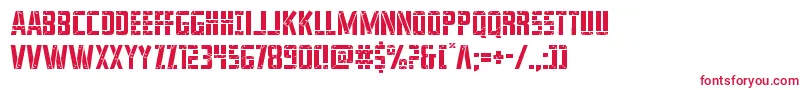 フォントfranknplanklight – 白い背景に赤い文字
