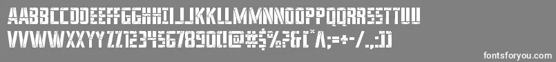 franknplanklight-Schriftart – Weiße Schriften auf grauem Hintergrund