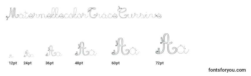 MaternellecolorTraceCursive Font Sizes