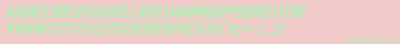 franknplanklightital Font – Green Fonts on Pink Background