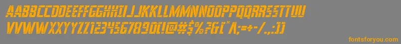 franknplanklightital Font – Orange Fonts on Gray Background