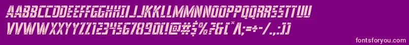franknplanklightital Font – Pink Fonts on Purple Background
