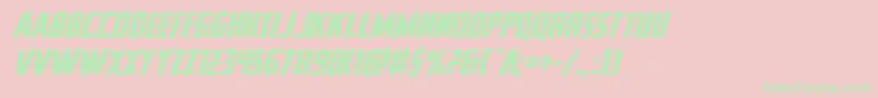 franknplankrotal Font – Green Fonts on Pink Background