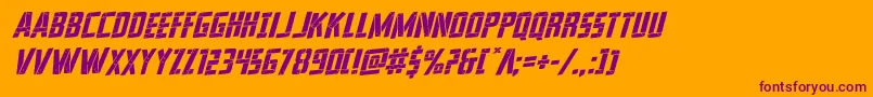 franknplankrotal Font – Purple Fonts on Orange Background