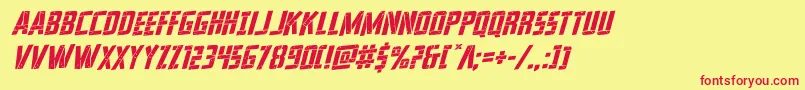 franknplankrotal Font – Red Fonts on Yellow Background
