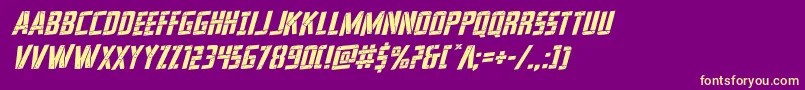 franknplankrotal Font – Yellow Fonts on Purple Background