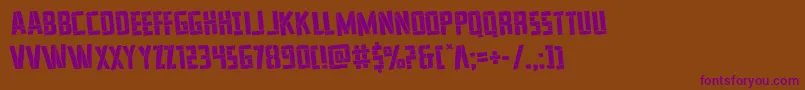 franknplankrotat Font – Purple Fonts on Brown Background