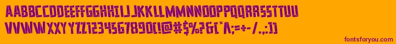 franknplankrotat Font – Purple Fonts on Orange Background