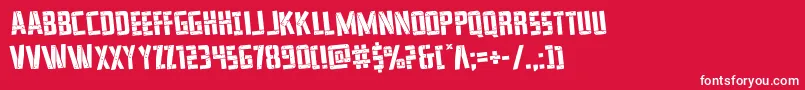 franknplankrotat Font – White Fonts on Red Background