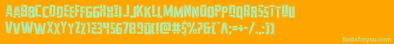 franknplankstag Font – Green Fonts on Orange Background