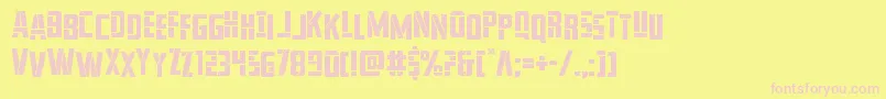 franknplankstag Font – Pink Fonts on Yellow Background