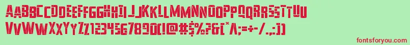 franknplankstag Font – Red Fonts on Green Background